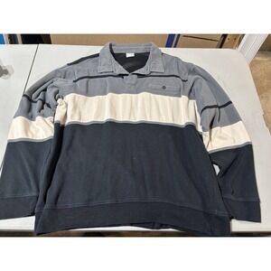 Vtg Haband Casual Joe Long Sleeve Polo Shirt Men XLGrandpa Dad Retro Color Block